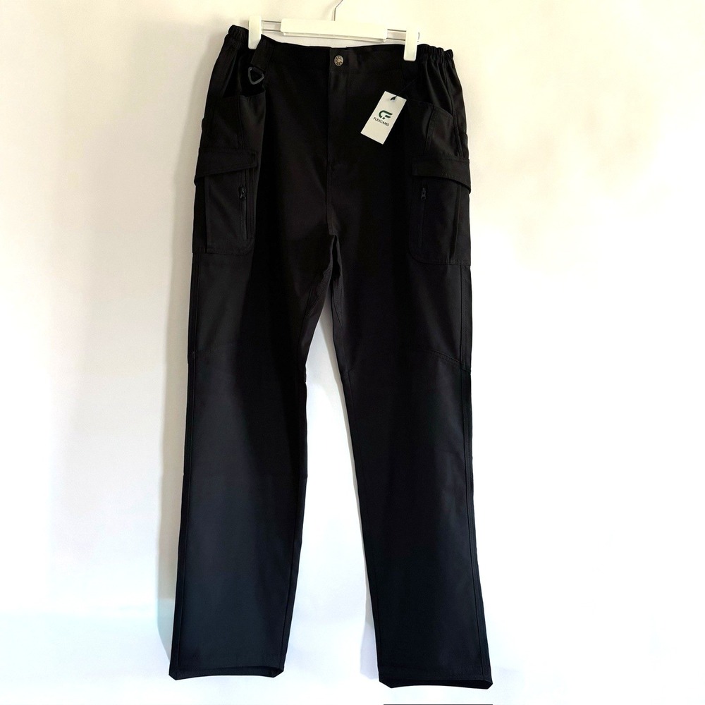 Flexcamo Tactical Waterproof Pants 2XL Texwix Cargo Black Pockets XXL 34" Inseam